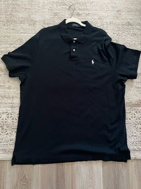 Polo Ralph Lauren Black Polo Shirt Mens XXL Classic Logo Short Sleeve